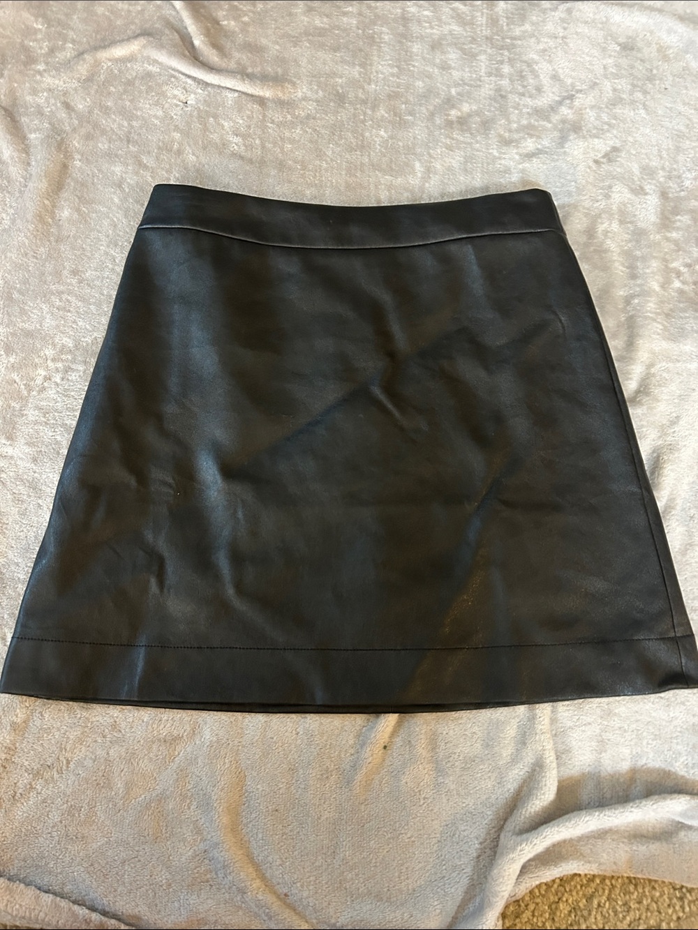 J crew faux leather mini skirt